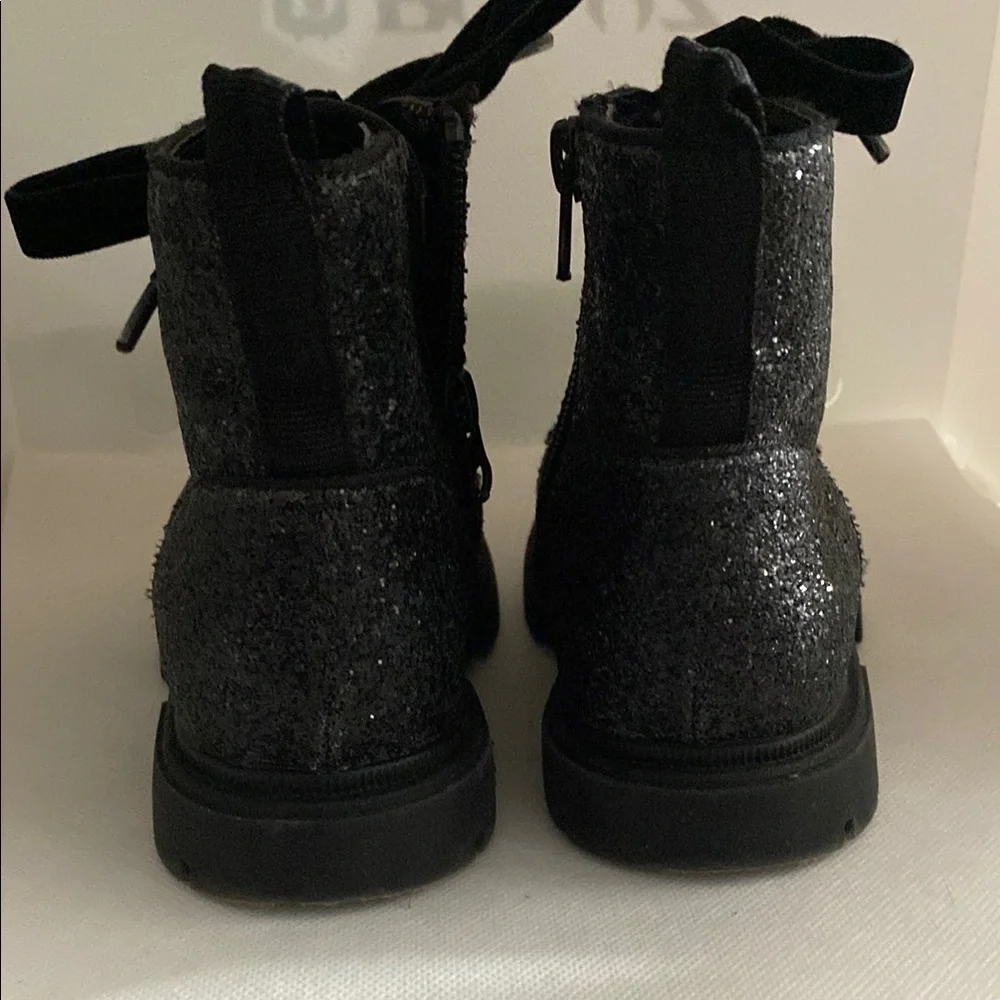 Cat & Jack Black Combat Boots Rugged Style